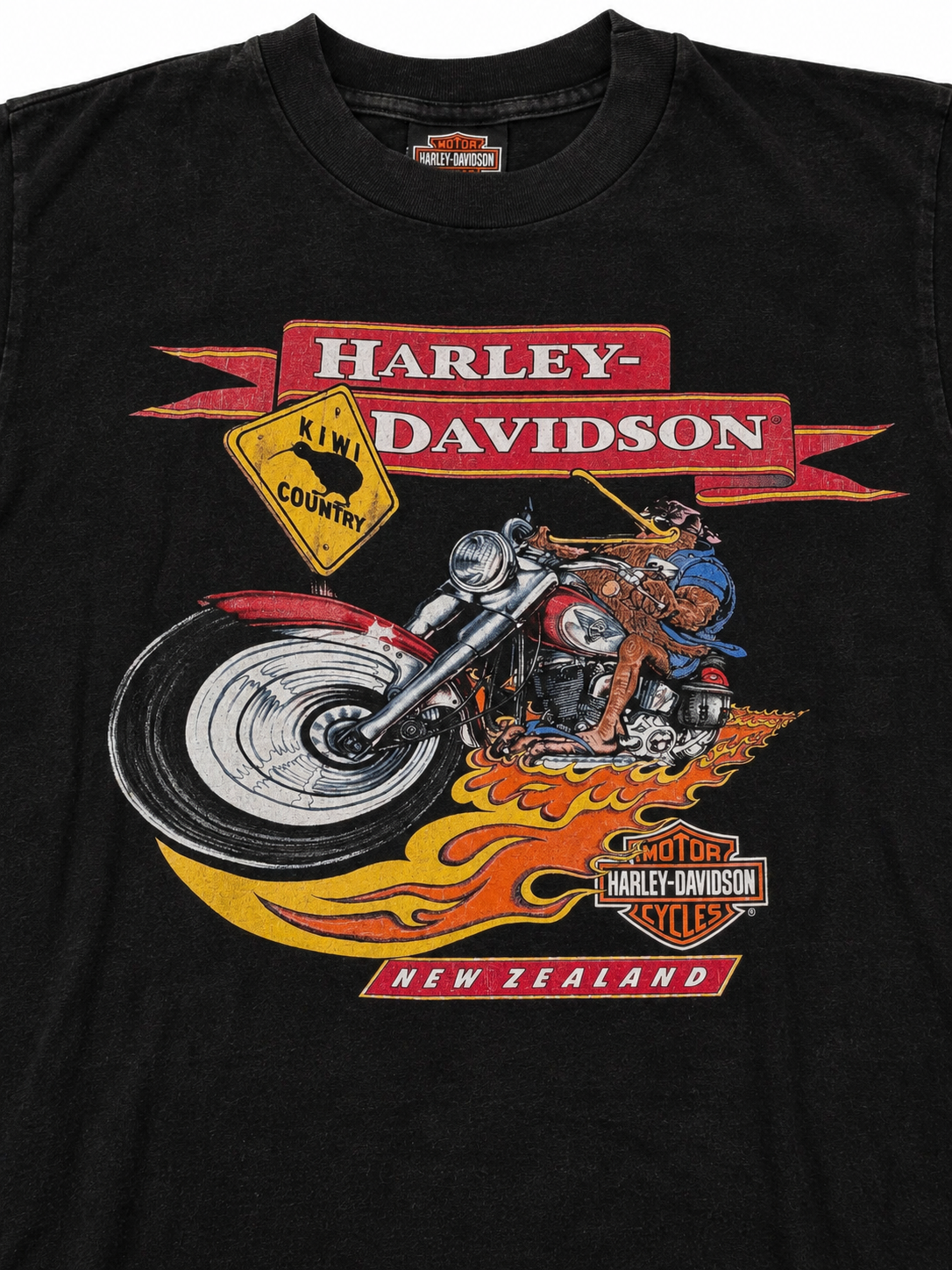 Vintage Deadstock Harley Davidson T-shirt 90's Nouvelle-Zelande