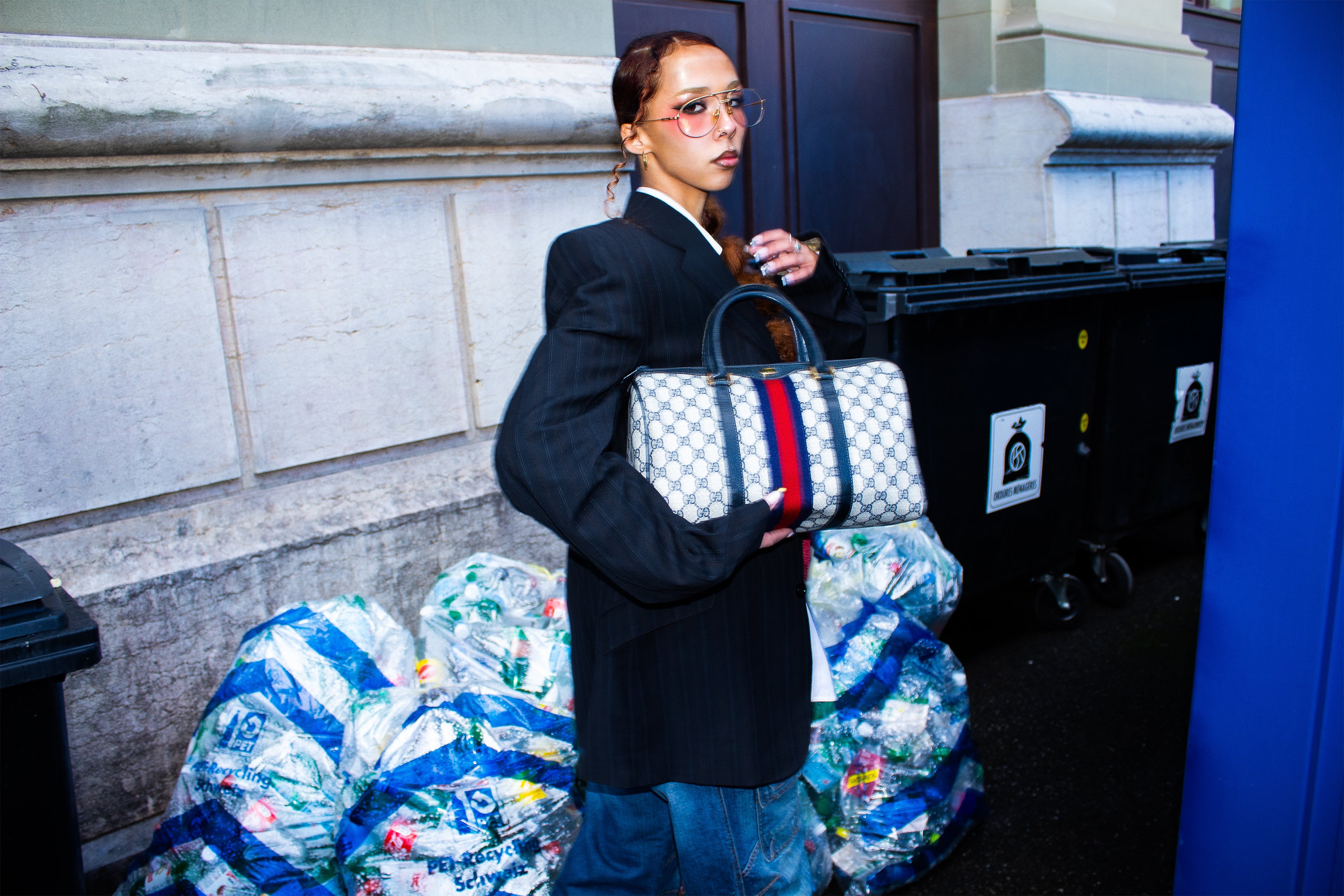 gucci bag vintage boston purple and gold rain geneva