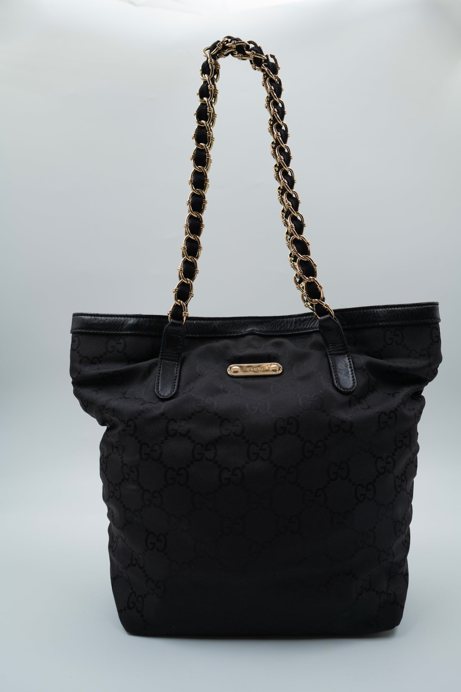 SAC GUCCI TOILE ANSE DORÉE FABRIC 90'S VINTAGE